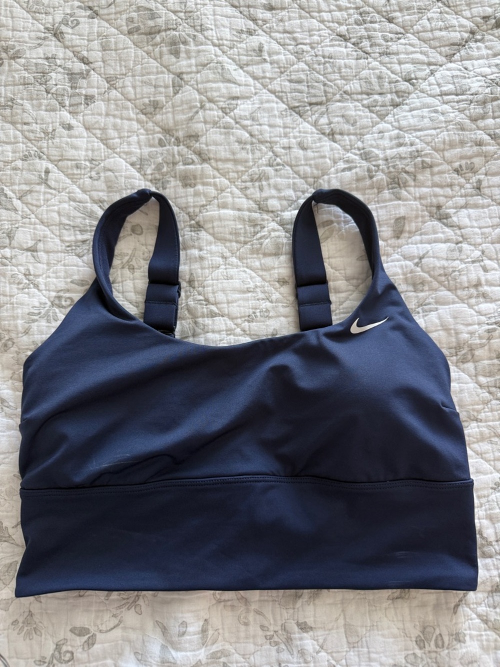 Nike Effortless Essential Scoop Neck Midkini Top Navy M